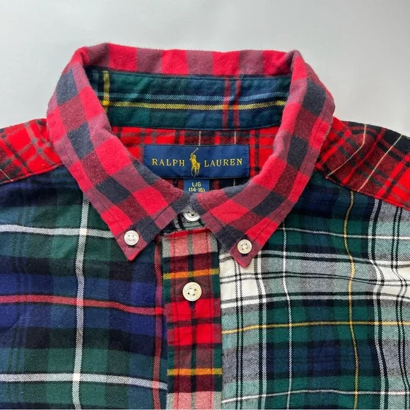 Ralph Lauren plaid long sleeve shirt. - Picture 3 of 3